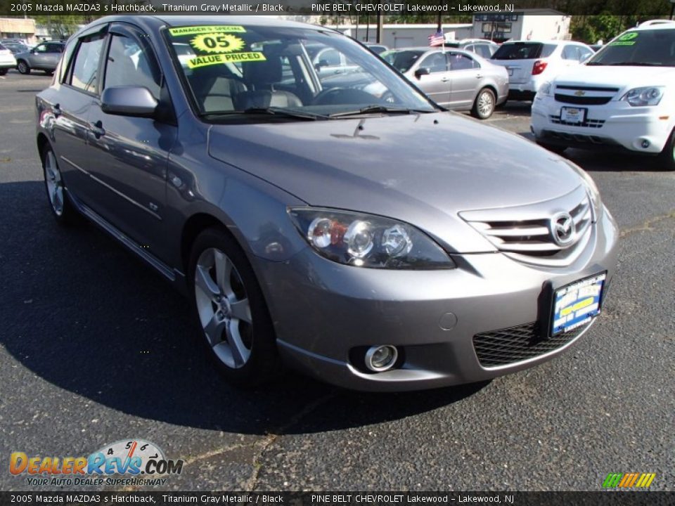 2005 Mazda MAZDA3 s Hatchback Titanium Gray Metallic / Black Photo #3