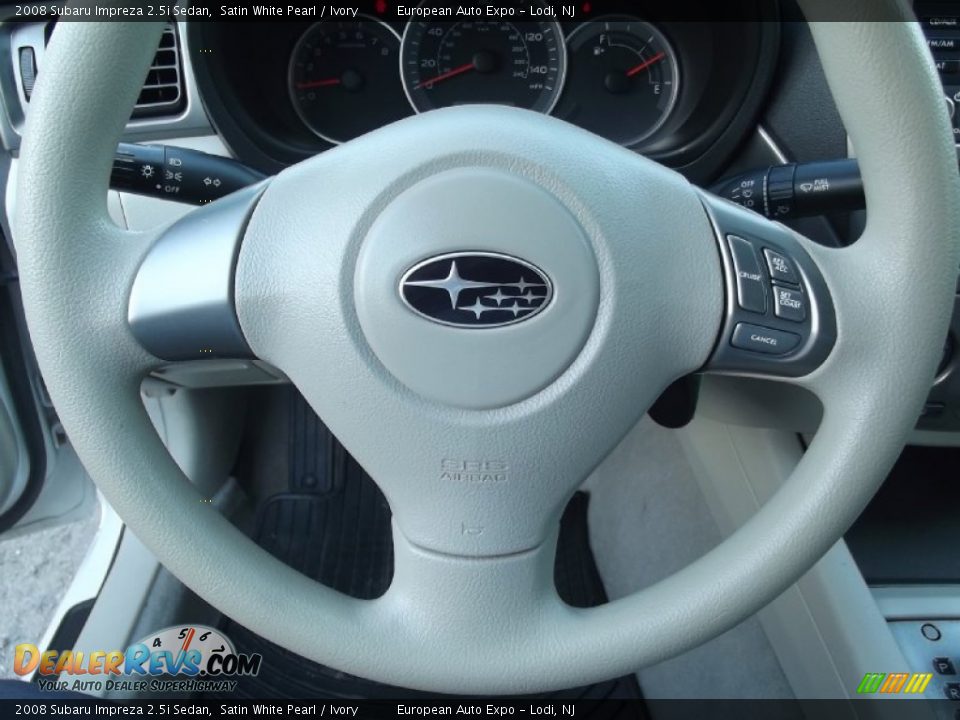 2008 Subaru Impreza 2.5i Sedan Satin White Pearl / Ivory Photo #11