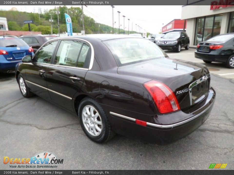 2008 Kia Amanti Dark Red Wine / Beige Photo #5