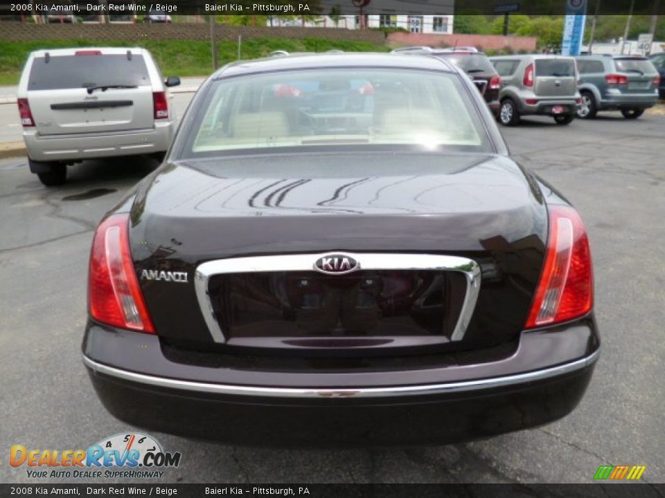2008 Kia Amanti Dark Red Wine / Beige Photo #6