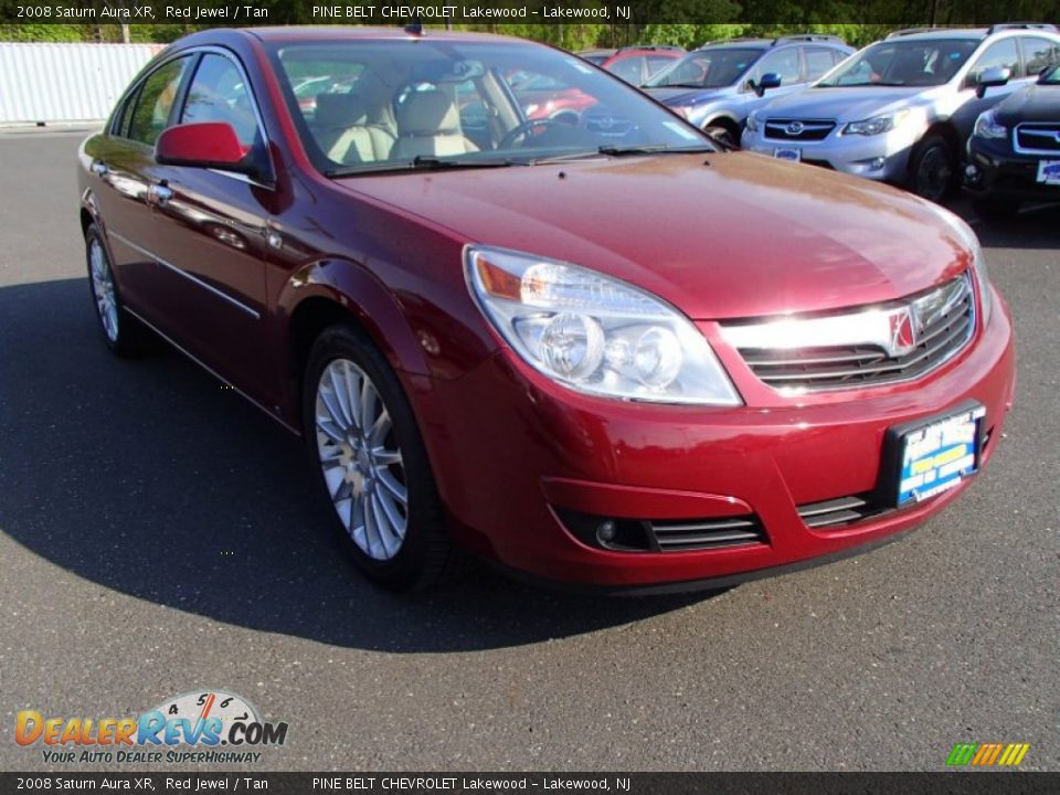 2008 Saturn Aura XR Red Jewel / Tan Photo #3