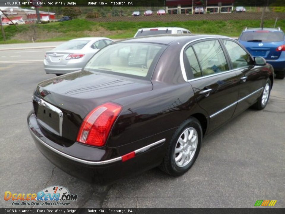 2008 Kia Amanti Dark Red Wine / Beige Photo #7