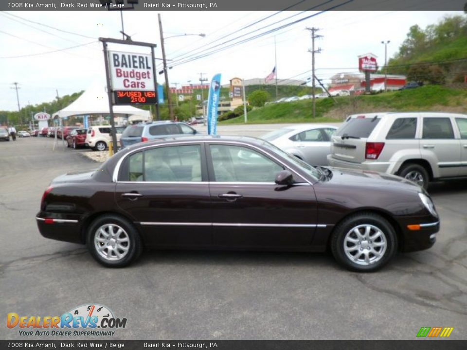 2008 Kia Amanti Dark Red Wine / Beige Photo #8