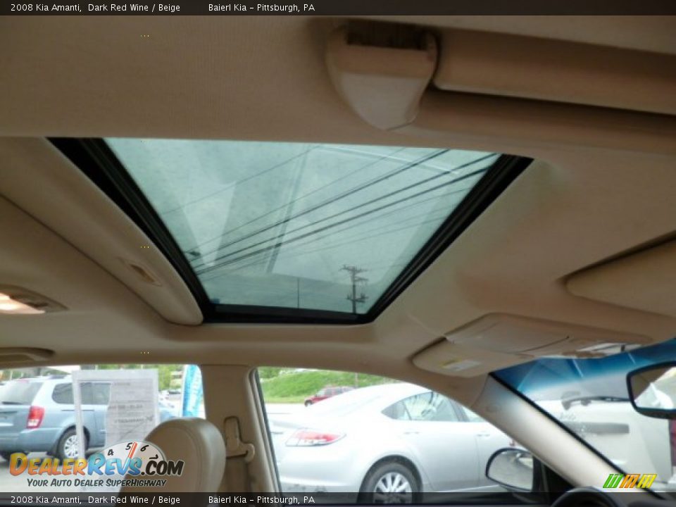 2008 Kia Amanti Dark Red Wine / Beige Photo #11