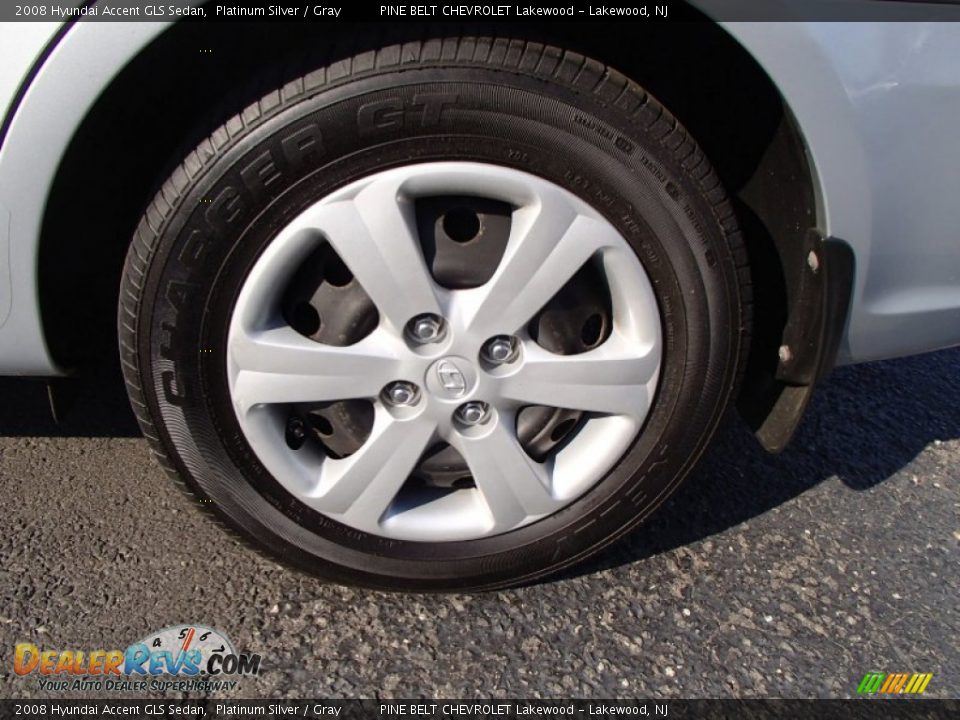 2008 Hyundai Accent GLS Sedan Platinum Silver / Gray Photo #8