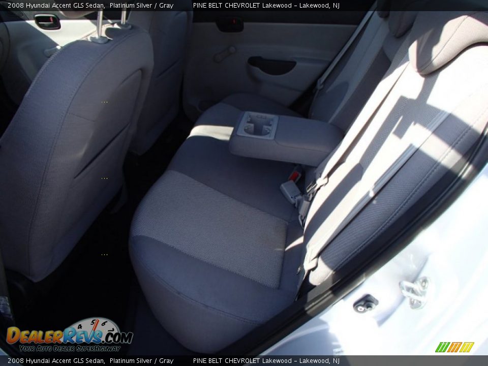 2008 Hyundai Accent GLS Sedan Platinum Silver / Gray Photo #12