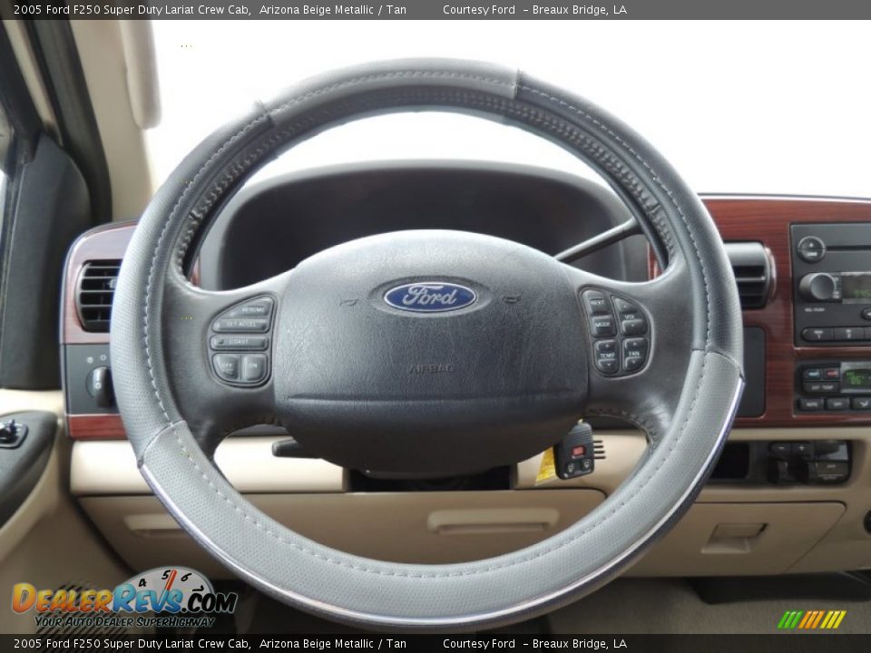 2005 Ford F250 Super Duty Lariat Crew Cab Arizona Beige Metallic / Tan Photo #14