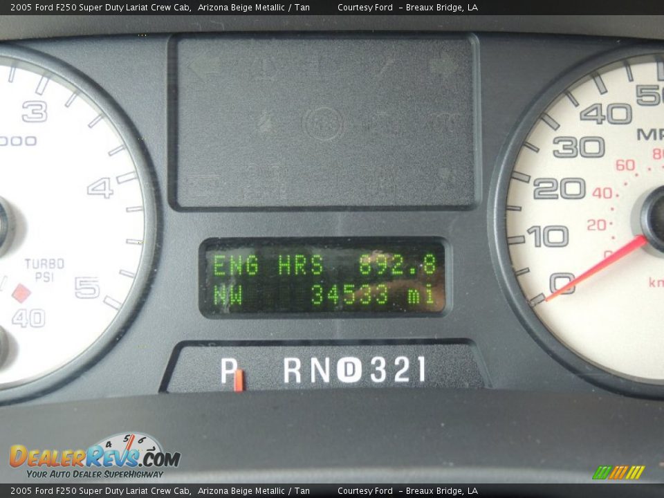 2005 Ford F250 Super Duty Lariat Crew Cab Arizona Beige Metallic / Tan Photo #16