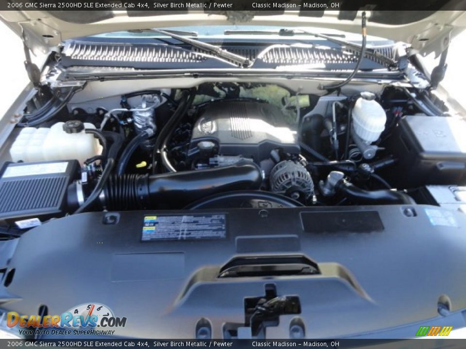 2006 GMC Sierra 2500HD SLE Extended Cab 4x4 Silver Birch Metallic / Pewter Photo #14