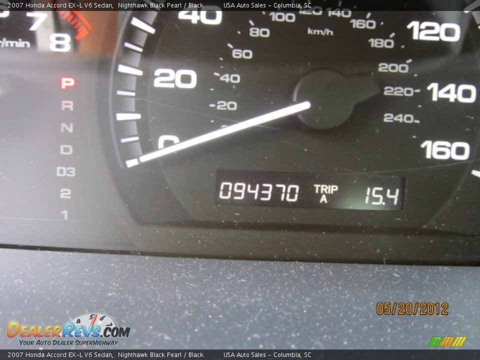 2007 Honda Accord EX-L V6 Sedan Nighthawk Black Pearl / Black Photo #31