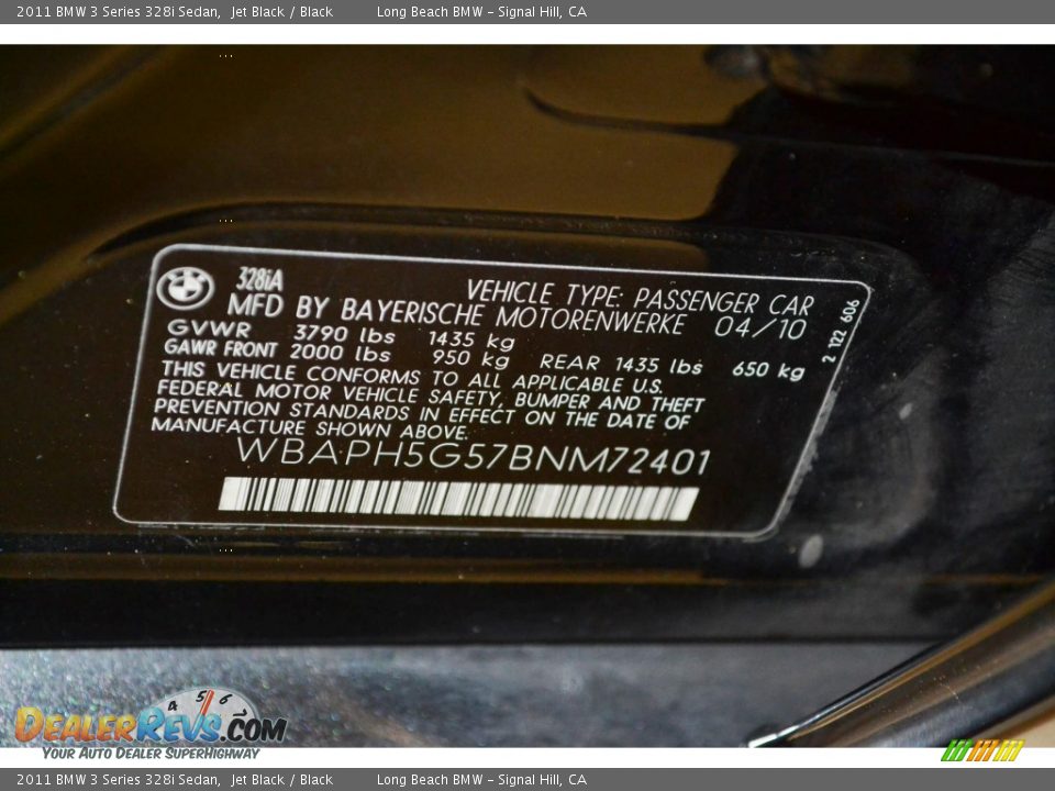 2011 BMW 3 Series 328i Sedan Jet Black / Black Photo #8
