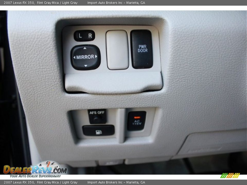 2007 Lexus RX 350 Flint Gray Mica / Light Gray Photo #35