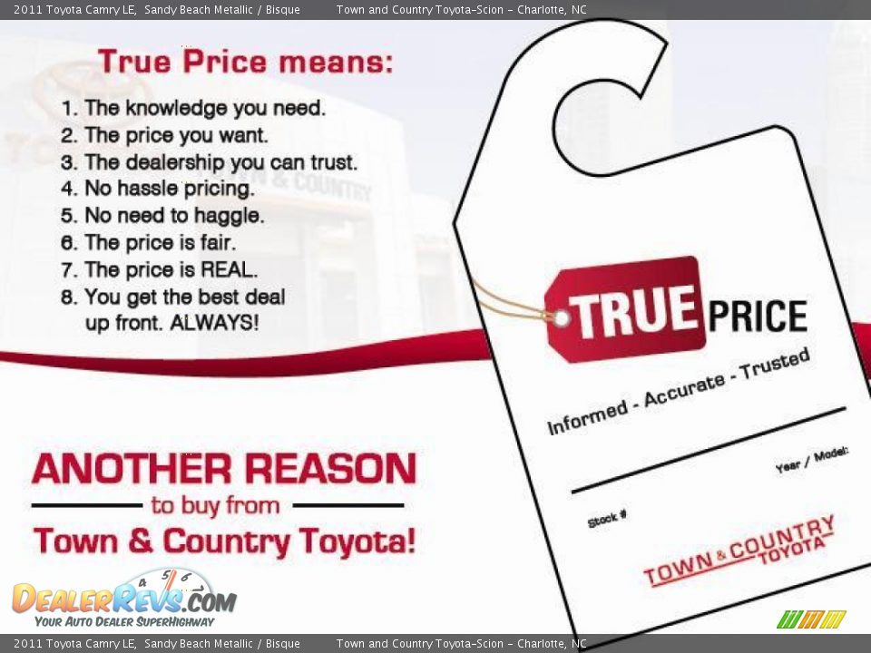 Dealer Info of 2011 Toyota Camry LE Photo #5