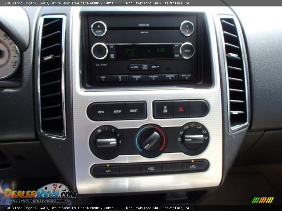 2008 Ford Edge SEL AWD White Sand Tri-Coat Metallic / Camel Photo #16