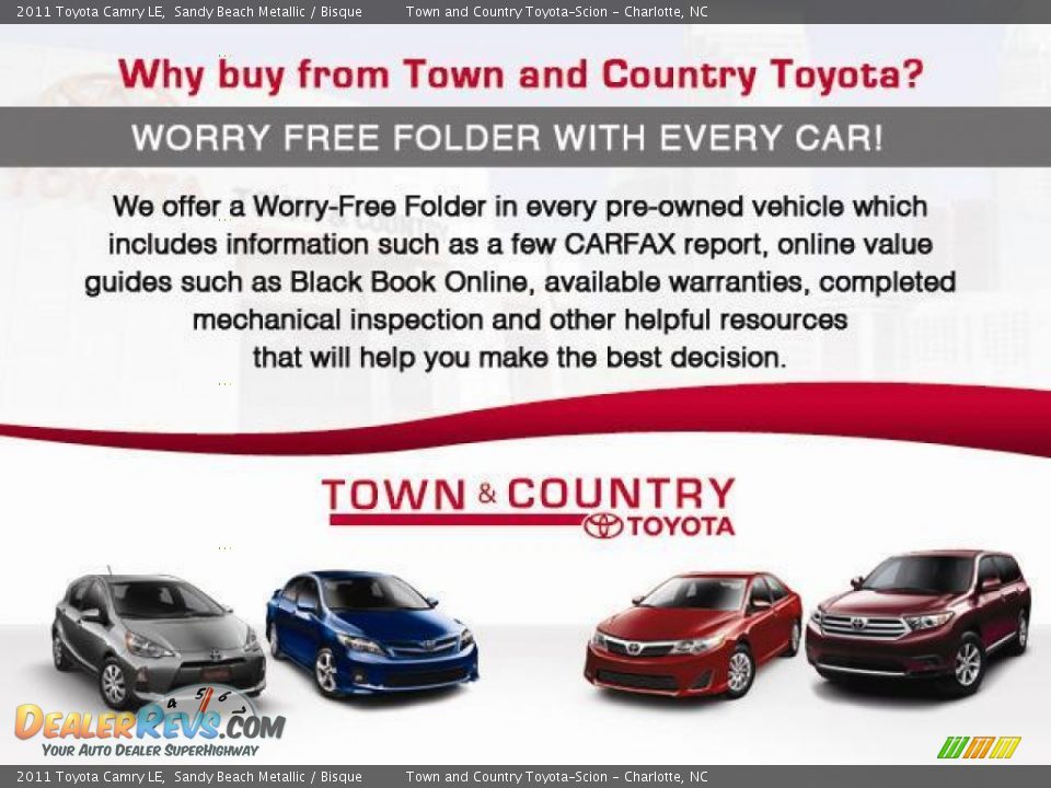 Dealer Info of 2011 Toyota Camry LE Photo #25