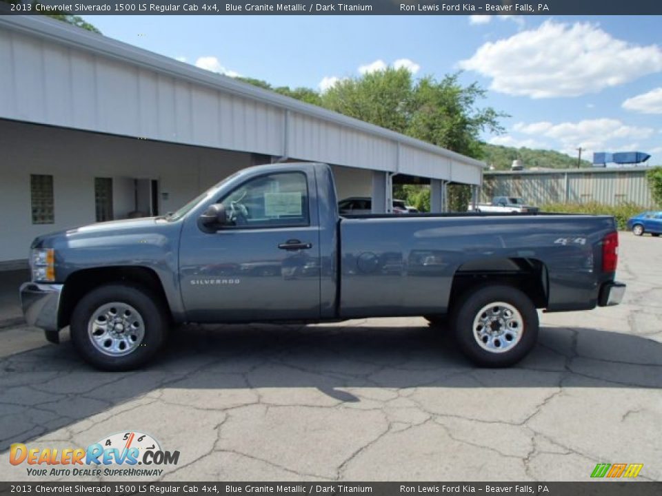 2013 Chevrolet Silverado 1500 LS Regular Cab 4x4 Blue Granite Metallic / Dark Titanium Photo #5