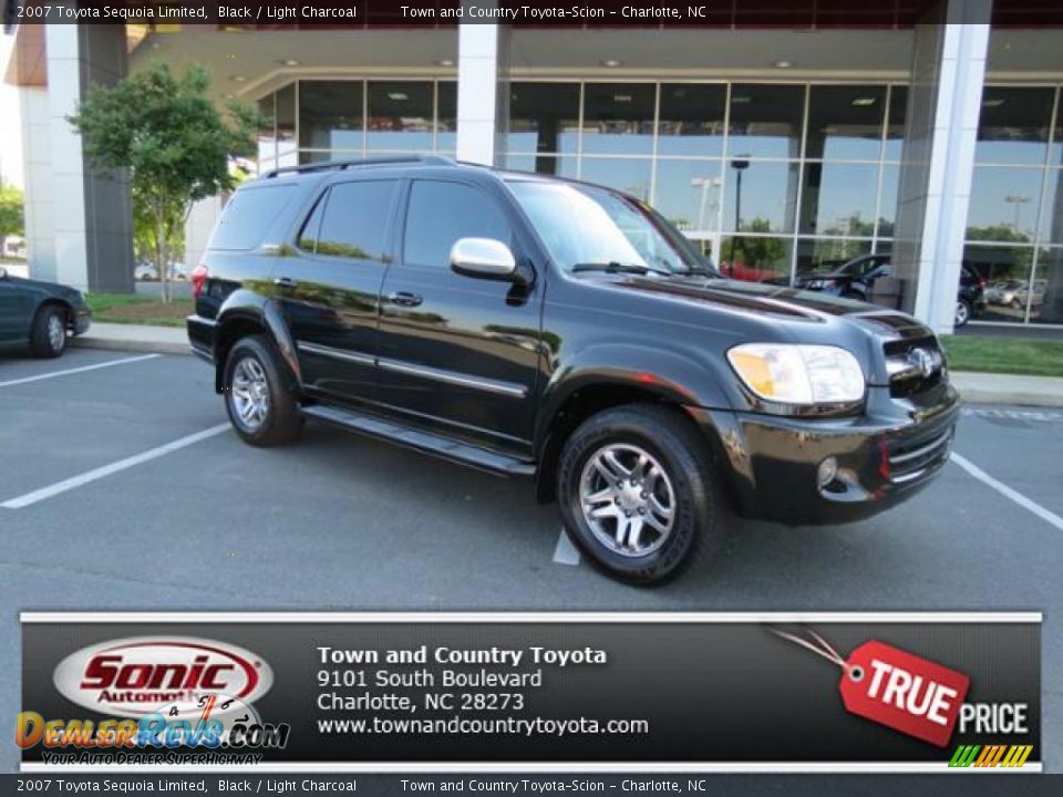2007 Toyota Sequoia Limited Black / Light Charcoal Photo #1