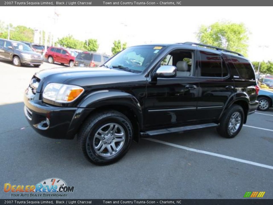 2007 Toyota Sequoia Limited Black / Light Charcoal Photo #3