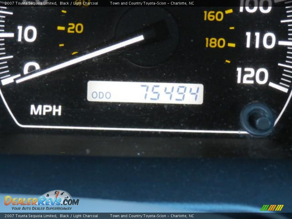 2007 Toyota Sequoia Limited Black / Light Charcoal Photo #21