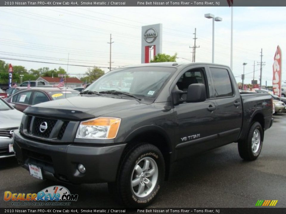 2010 Nissan Titan PRO-4X Crew Cab 4x4 Smoke Metallic / Charcoal Photo #1
