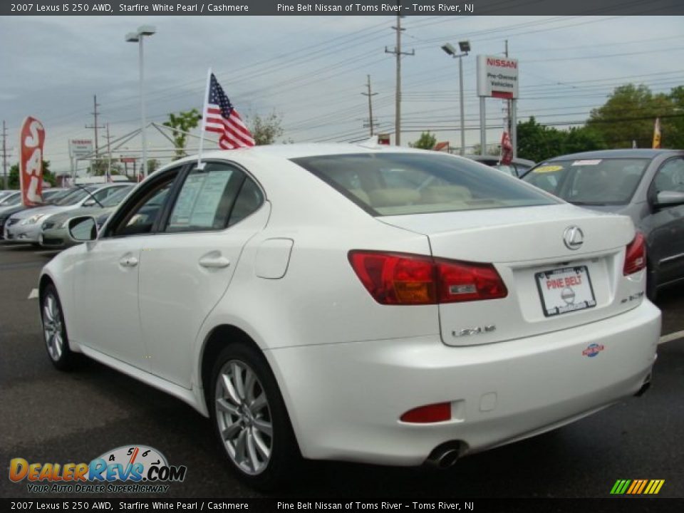 2007 Lexus IS 250 AWD Starfire White Pearl / Cashmere Photo #5