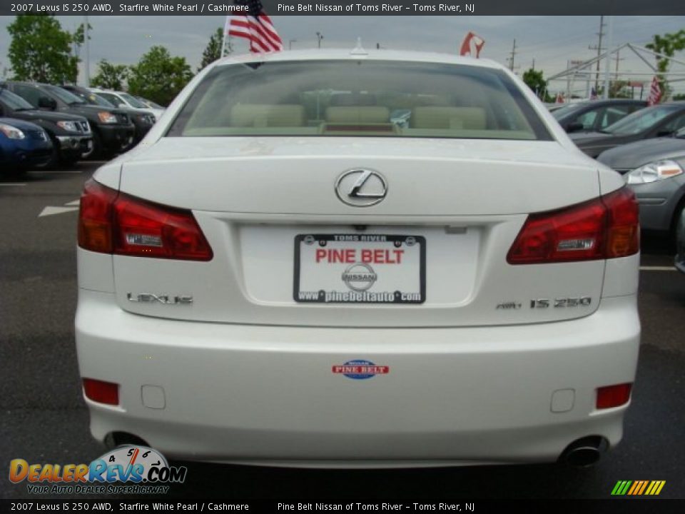 2007 Lexus IS 250 AWD Starfire White Pearl / Cashmere Photo #6