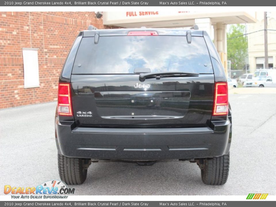 2010 Jeep Grand Cherokee Laredo 4x4 Brilliant Black Crystal Pearl / Dark Slate Gray Photo #7