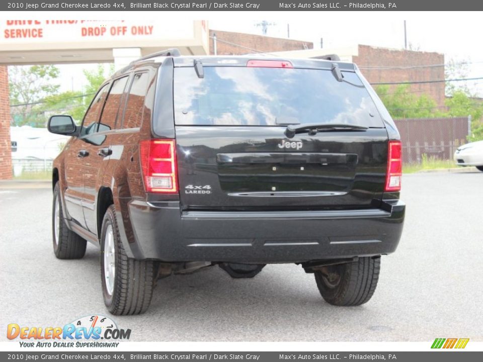 2010 Jeep Grand Cherokee Laredo 4x4 Brilliant Black Crystal Pearl / Dark Slate Gray Photo #11