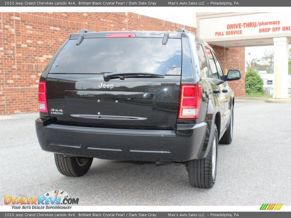 2010 Jeep Grand Cherokee Laredo 4x4 Brilliant Black Crystal Pearl / Dark Slate Gray Photo #12