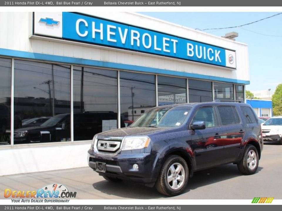 2011 Honda Pilot EX-L 4WD Bali Blue Pearl / Gray Photo #1