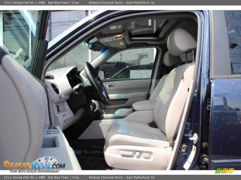 2011 Honda Pilot EX-L 4WD Bali Blue Pearl / Gray Photo #7
