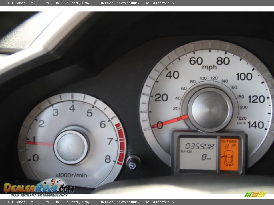 2011 Honda Pilot EX-L 4WD Bali Blue Pearl / Gray Photo #8