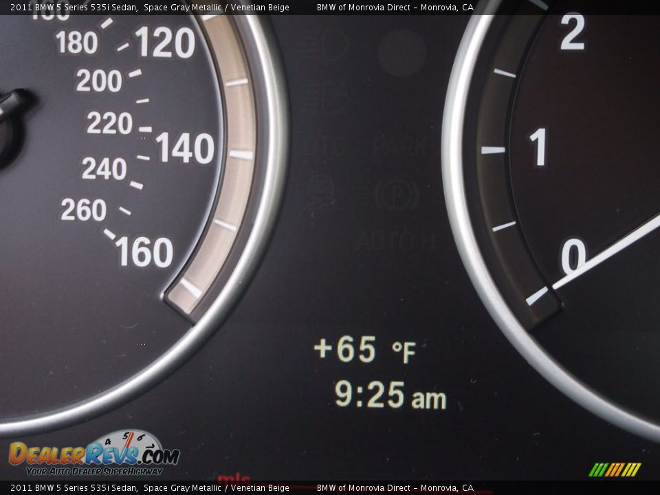2011 BMW 5 Series 535i Sedan Space Gray Metallic / Venetian Beige Photo #18