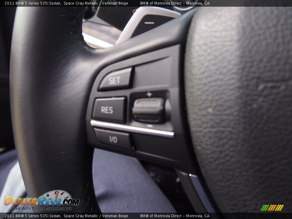 2011 BMW 5 Series 535i Sedan Space Gray Metallic / Venetian Beige Photo #20