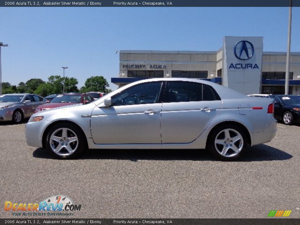2006 Acura TL 3.2 Alabaster Silver Metallic / Ebony Photo #3