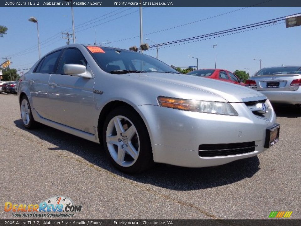 2006 Acura TL 3.2 Alabaster Silver Metallic / Ebony Photo #8