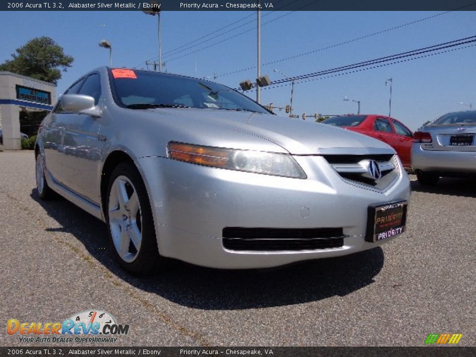 2006 Acura TL 3.2 Alabaster Silver Metallic / Ebony Photo #9