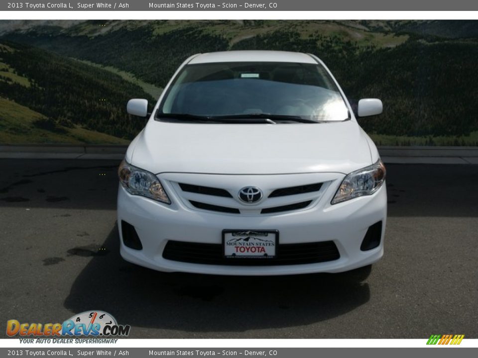 2013 Toyota Corolla L Super White / Ash Photo #3