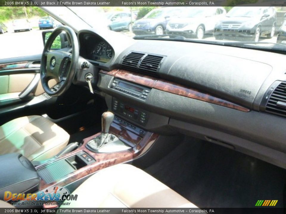 2006 BMW X5 3.0i Jet Black / Truffle Brown Dakota Leather Photo #11