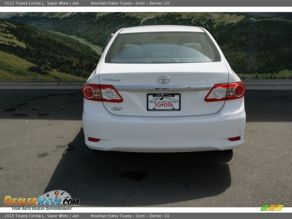 2013 Toyota Corolla L Super White / Ash Photo #4