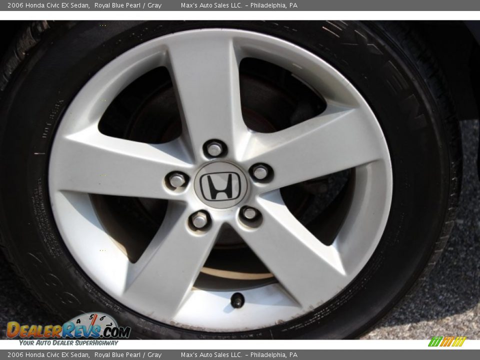 2006 Honda Civic EX Sedan Royal Blue Pearl / Gray Photo #13