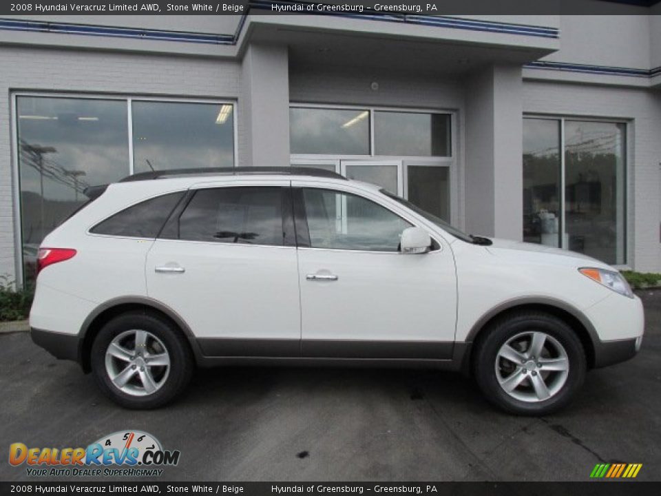 2008 Hyundai Veracruz Limited AWD Stone White / Beige Photo #2
