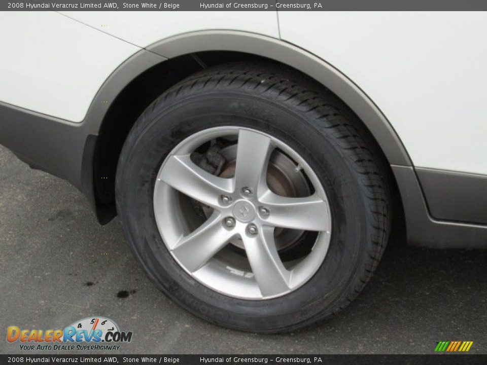 2008 Hyundai Veracruz Limited AWD Stone White / Beige Photo #3