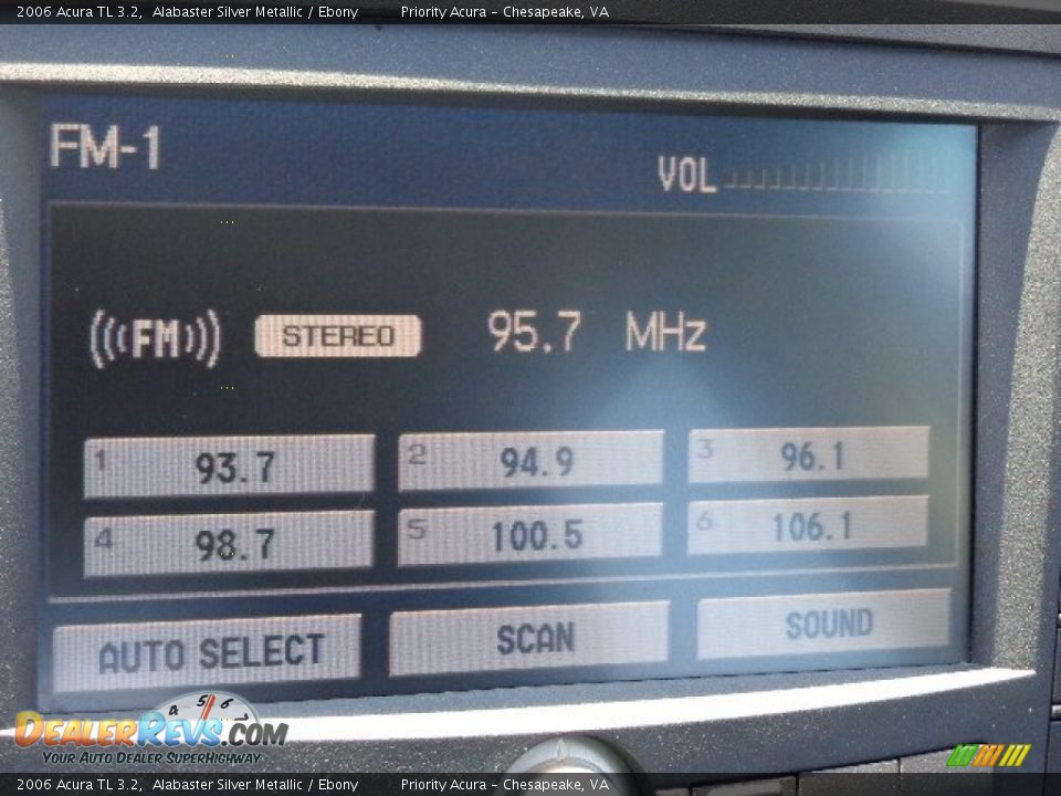 2006 Acura TL 3.2 Alabaster Silver Metallic / Ebony Photo #21
