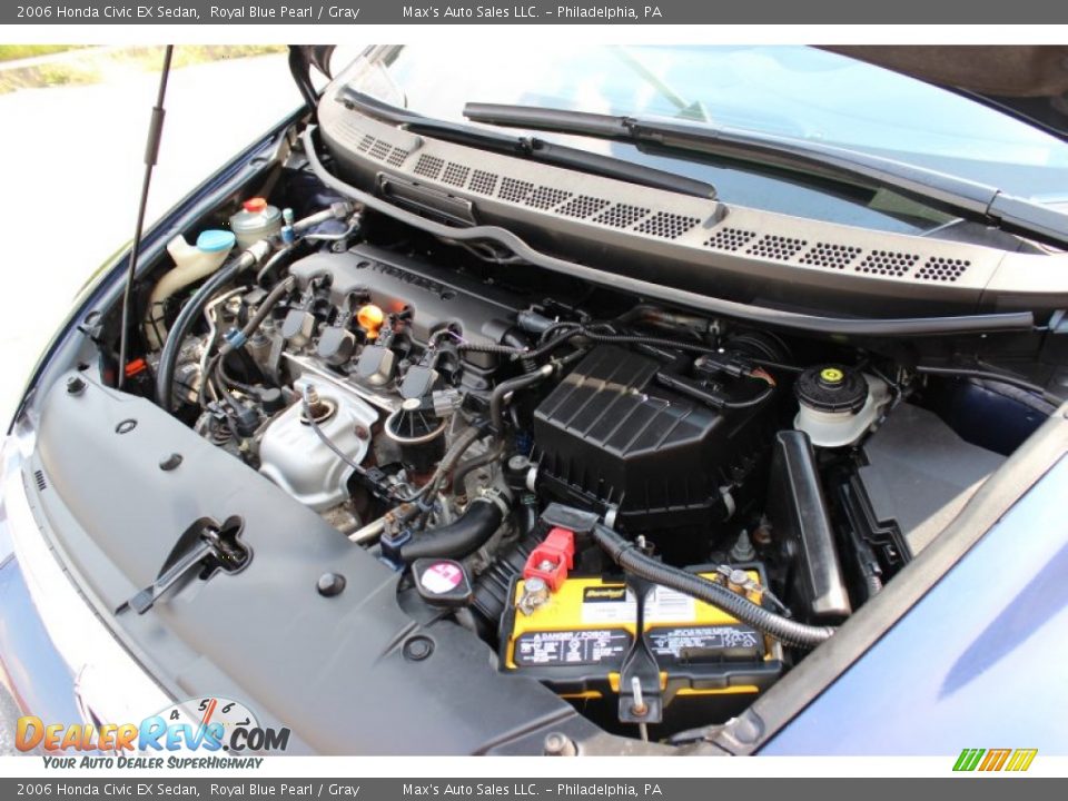 2006 Honda Civic EX Sedan Royal Blue Pearl / Gray Photo #15
