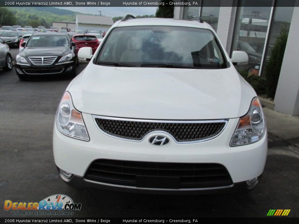 2008 Hyundai Veracruz Limited AWD Stone White / Beige Photo #5