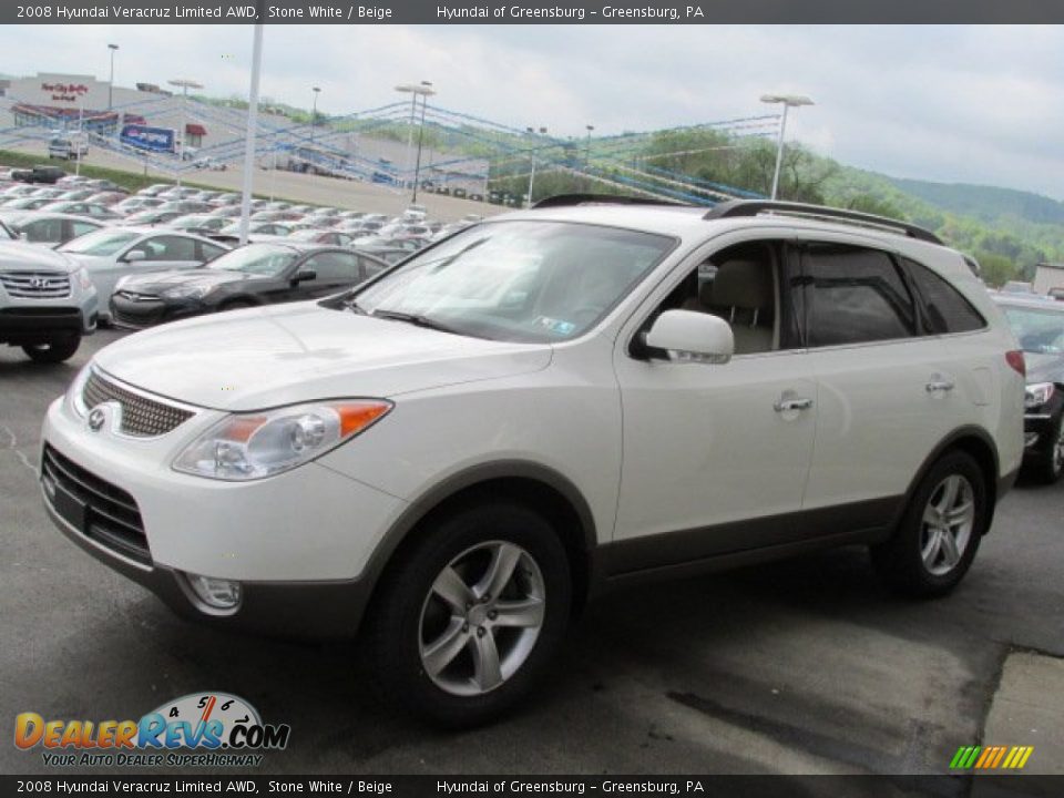 2008 Hyundai Veracruz Limited AWD Stone White / Beige Photo #6