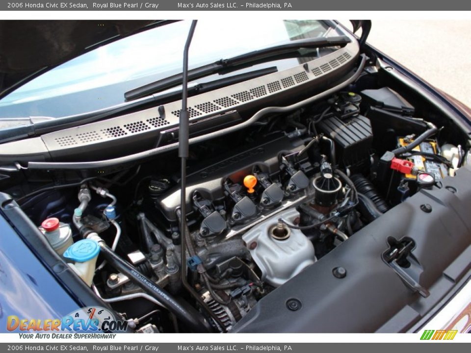 2006 Honda Civic EX Sedan Royal Blue Pearl / Gray Photo #16