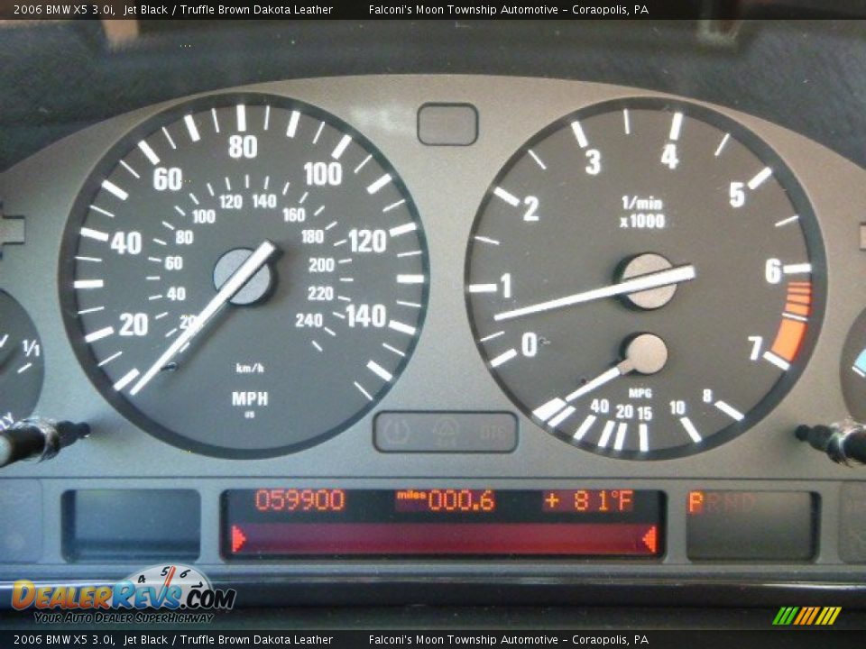 2006 BMW X5 3.0i Jet Black / Truffle Brown Dakota Leather Photo #24
