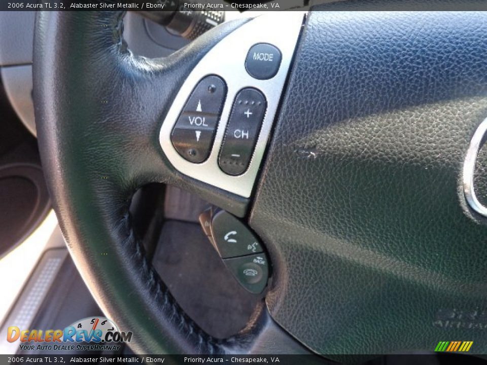 2006 Acura TL 3.2 Alabaster Silver Metallic / Ebony Photo #24